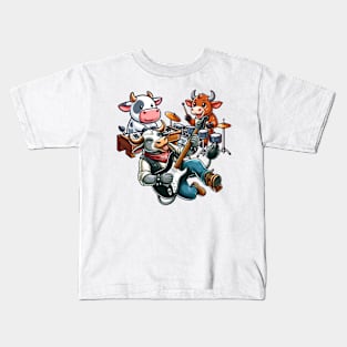 Funny Cow & Bull Band Kids T-Shirt